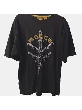 Vintage Y2K Mecca Hip Hop Tee Embroidered Logo Spell-out 90s T-Shirt Streetwear